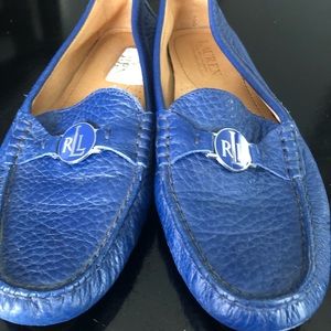 Ralph Lauren royal blue leather loafer